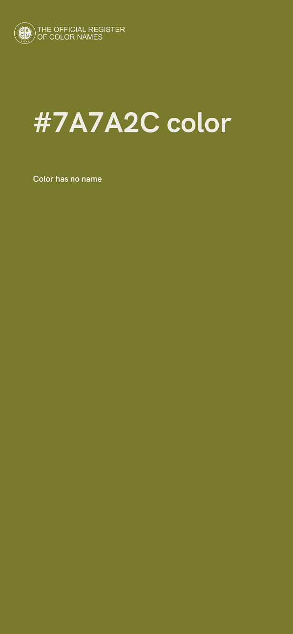 #7A7A2C color image