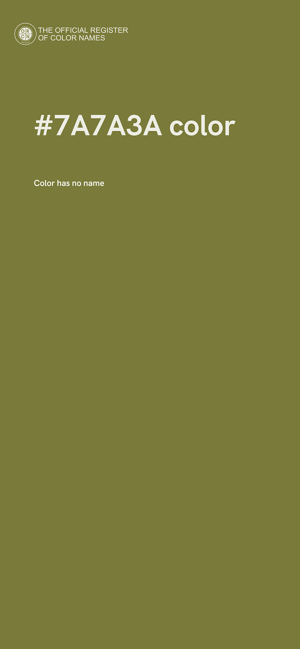 #7A7A3A color image