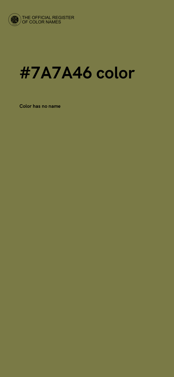 #7A7A46 color image