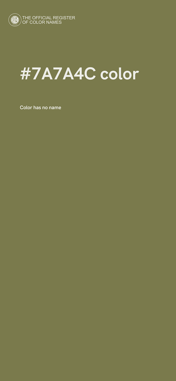 #7A7A4C color image