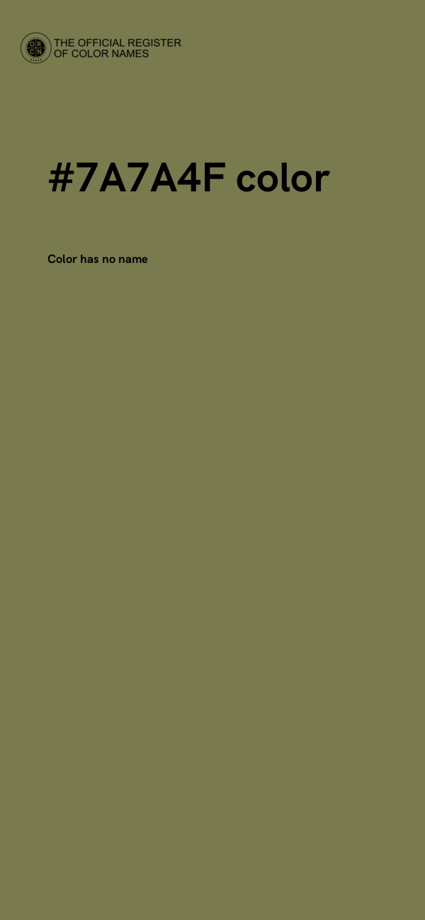 #7A7A4F color image