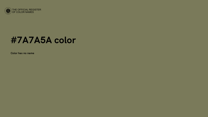 #7A7A5A color image