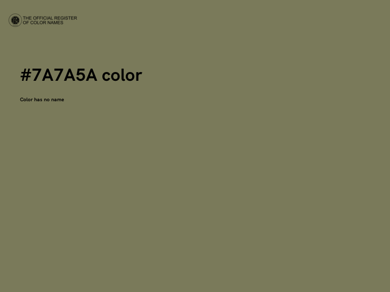 #7A7A5A color image