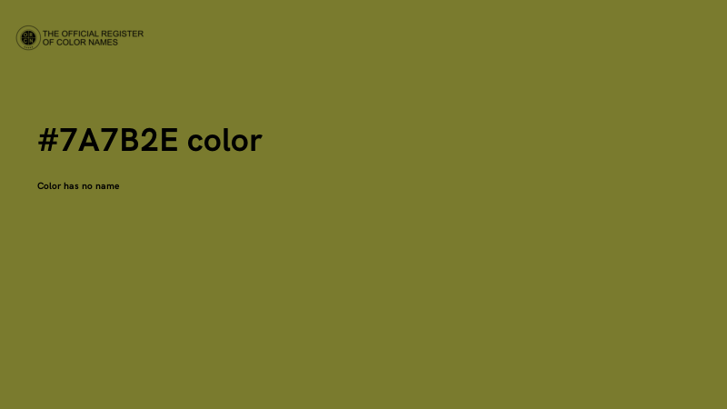 #7A7B2E color image
