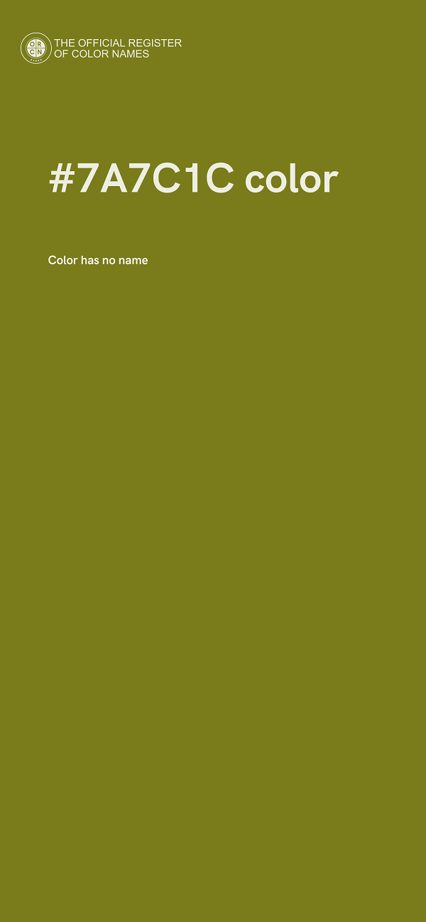 #7A7C1C color image