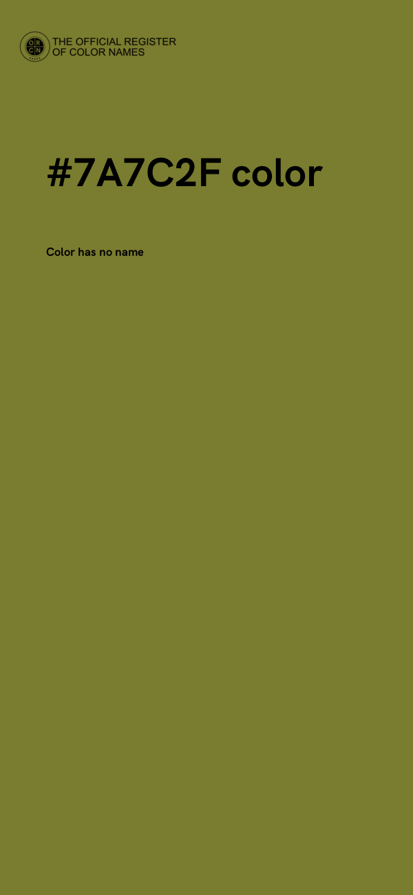 #7A7C2F color image