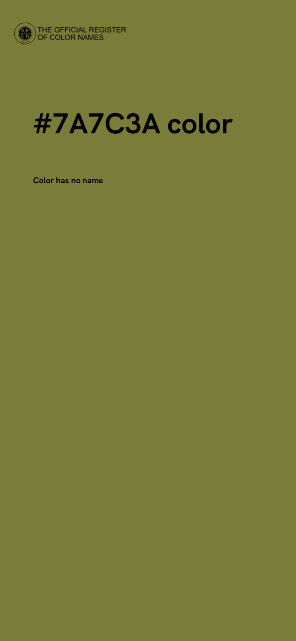 #7A7C3A color image