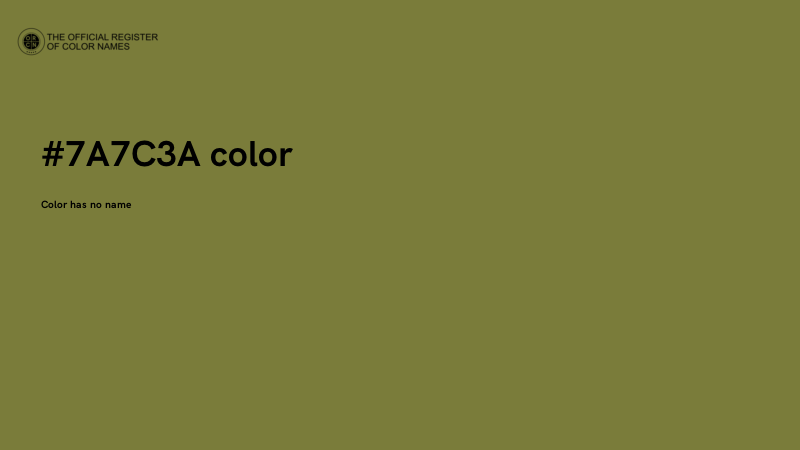 #7A7C3A color image