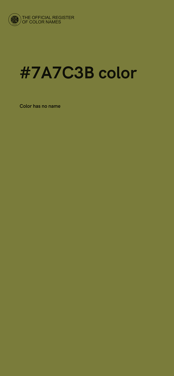 #7A7C3B color image