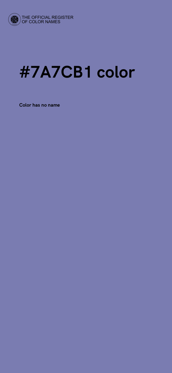 #7A7CB1 color image
