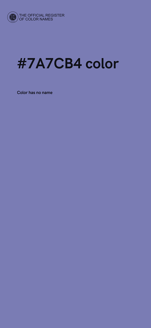 #7A7CB4 color image
