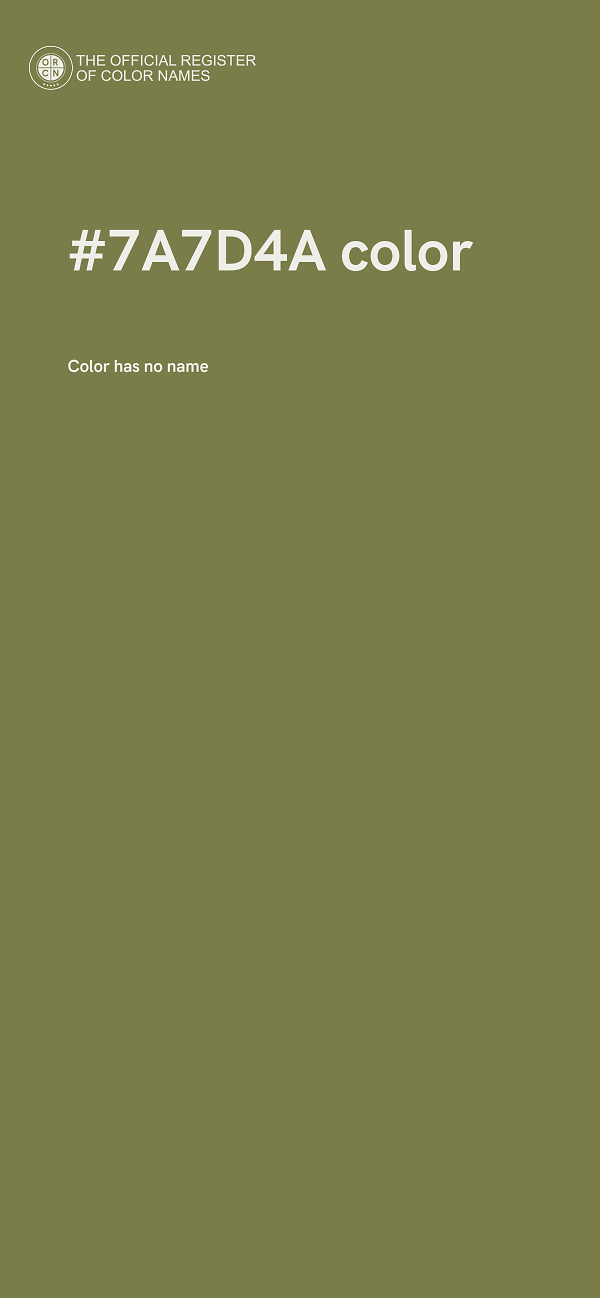 #7A7D4A color image