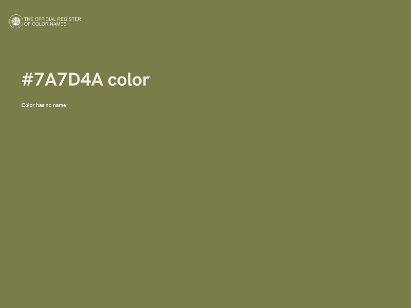 #7A7D4A color image