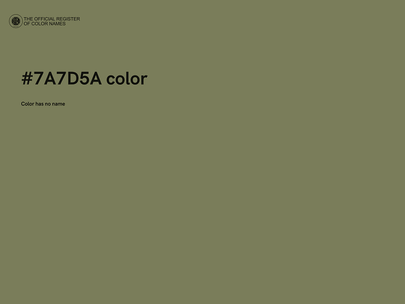 #7A7D5A color image