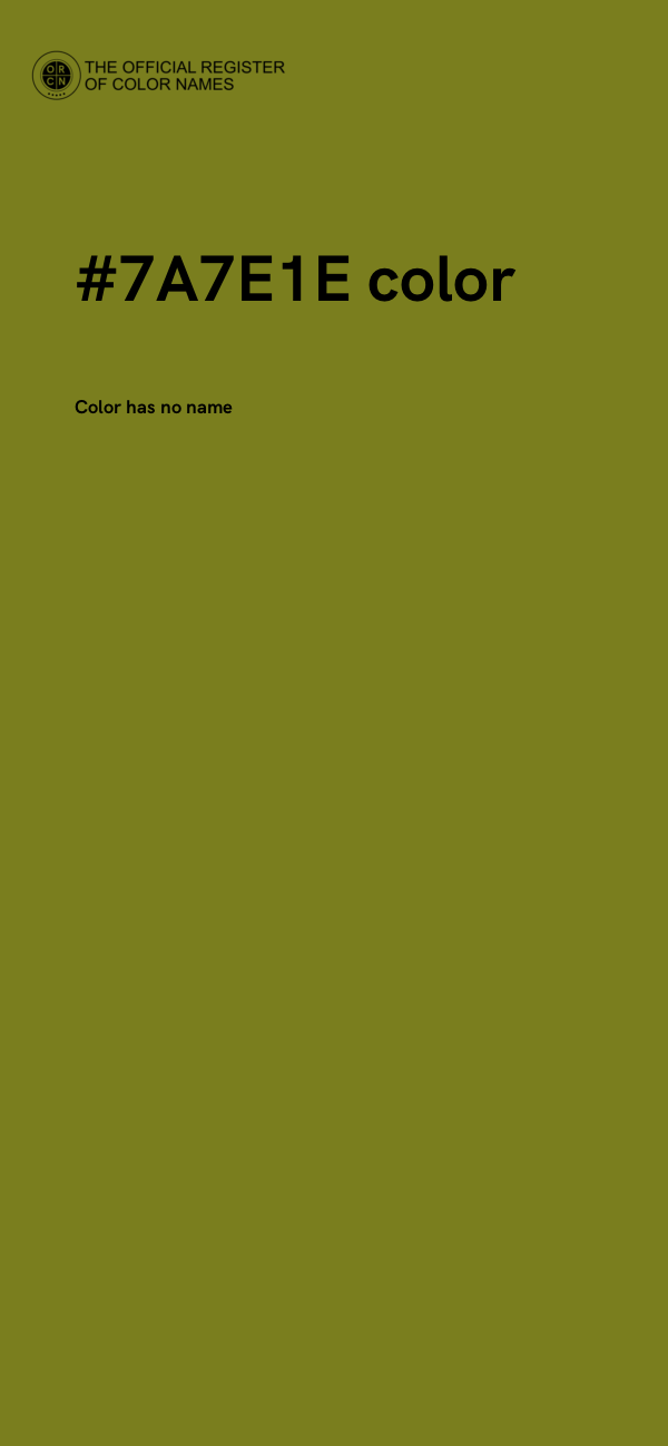#7A7E1E color image