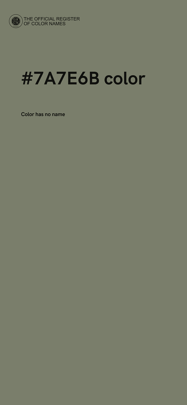 #7A7E6B color image