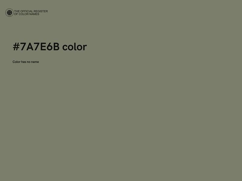 #7A7E6B color image