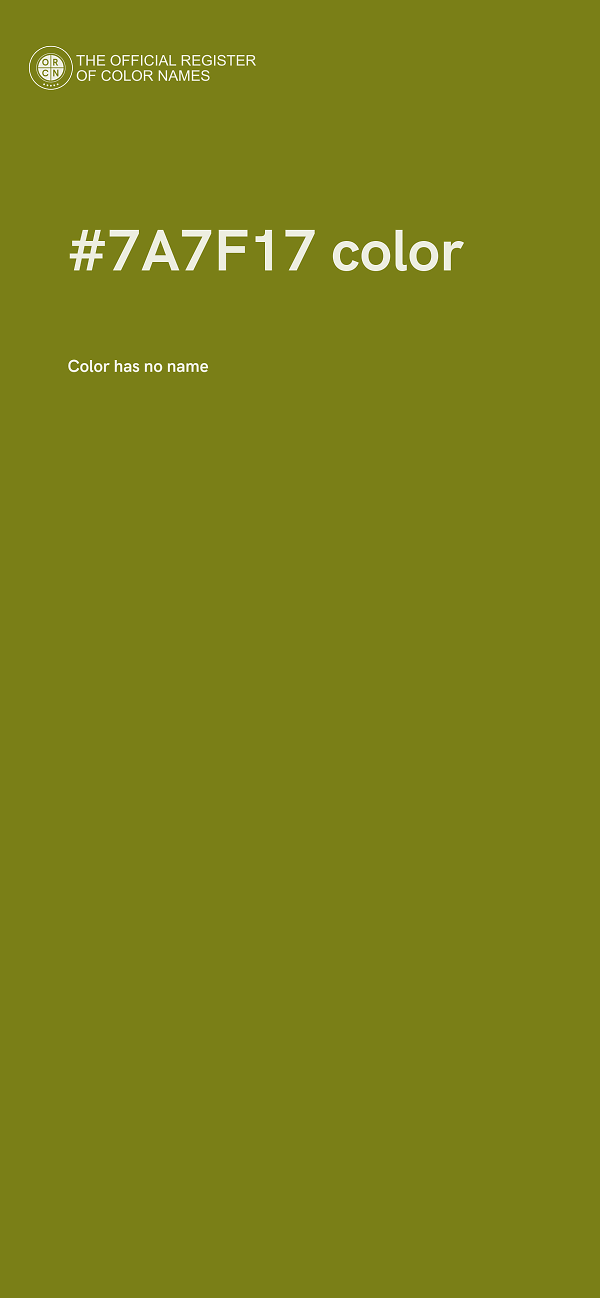 #7A7F17 color image