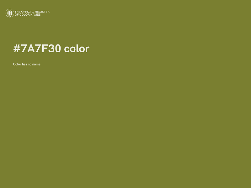 #7A7F30 color image