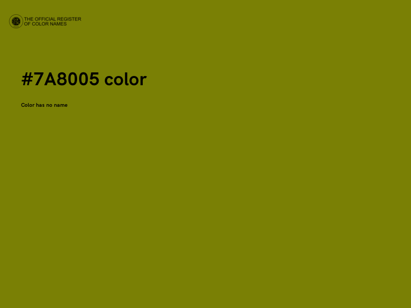 #7A8005 color image
