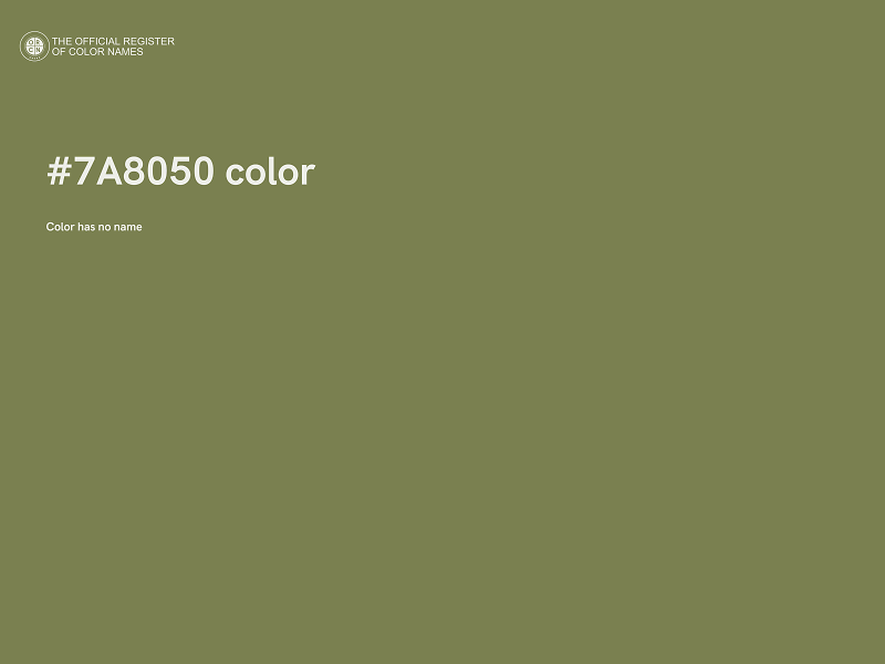 #7A8050 color image