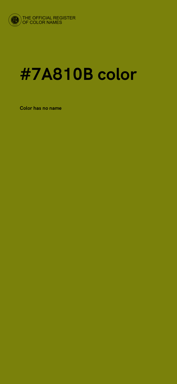 #7A810B color image