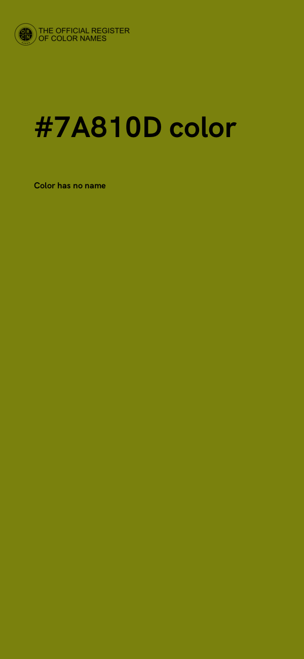 #7A810D color image