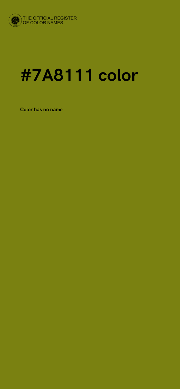#7A8111 color image