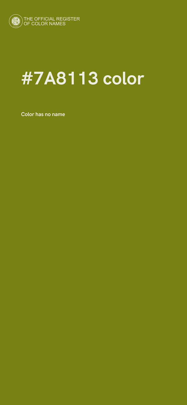#7A8113 color image