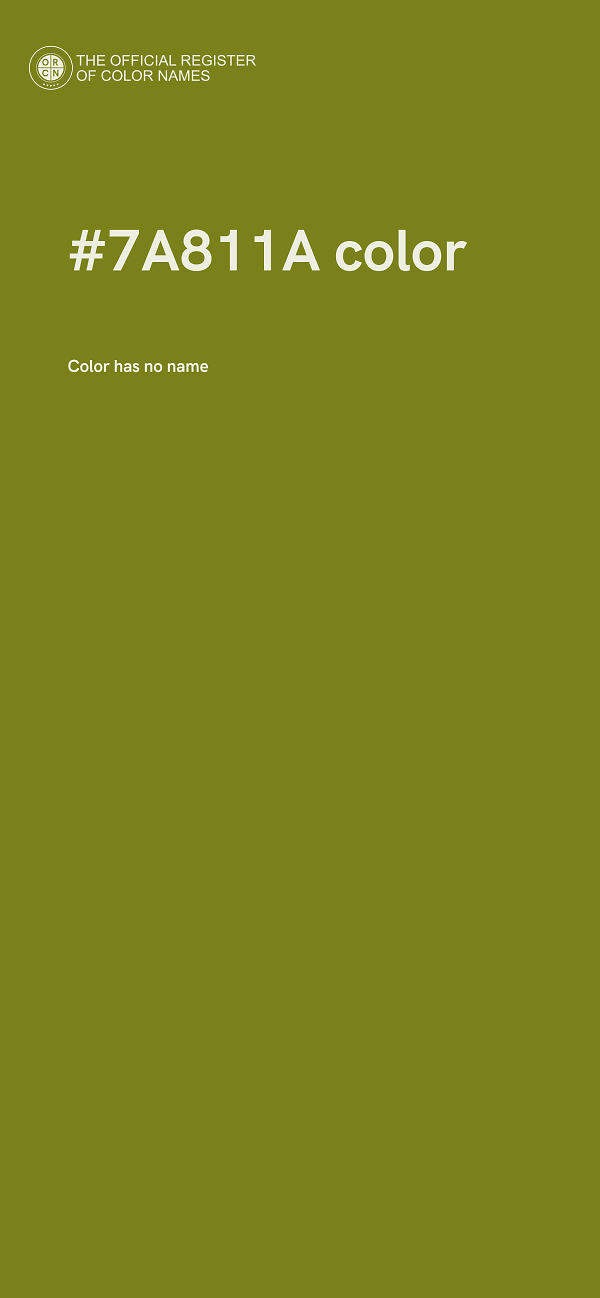 #7A811A color image