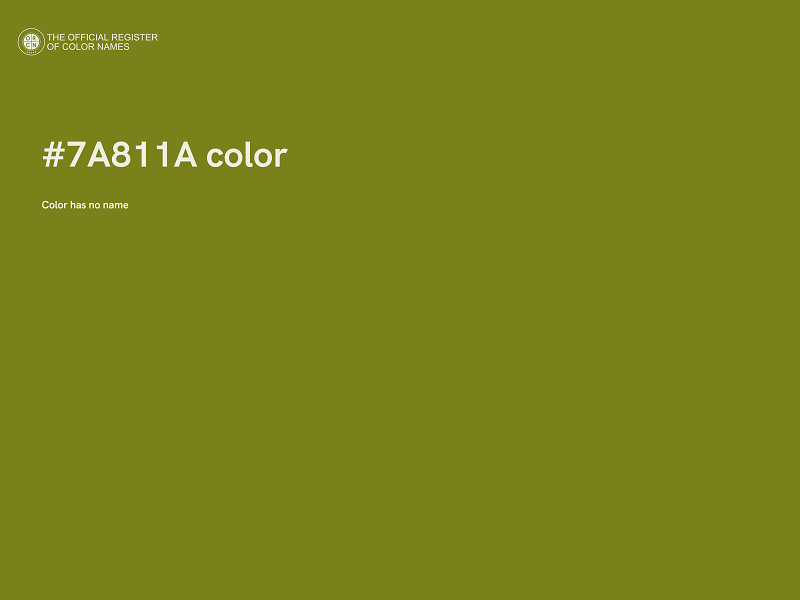 #7A811A color image