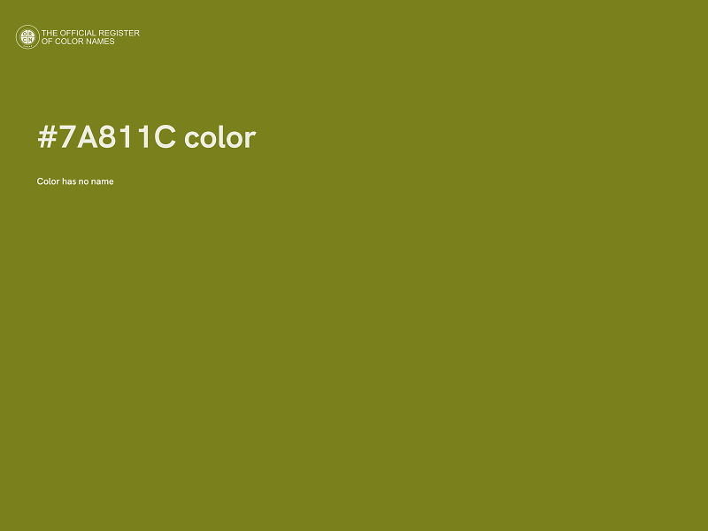 #7A811C color image