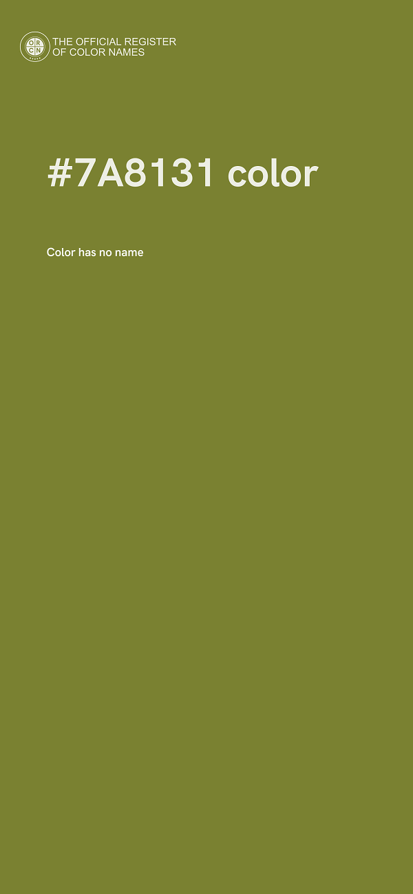 #7A8131 color image