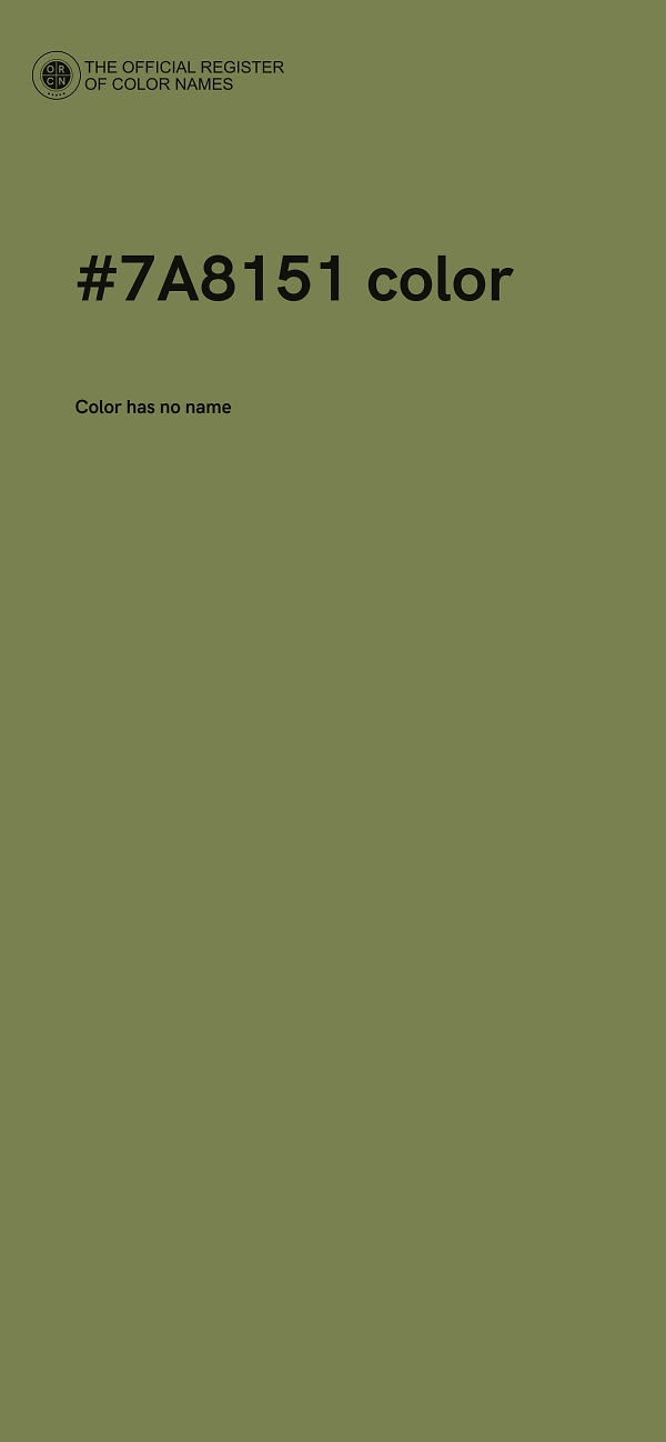 #7A8151 color image