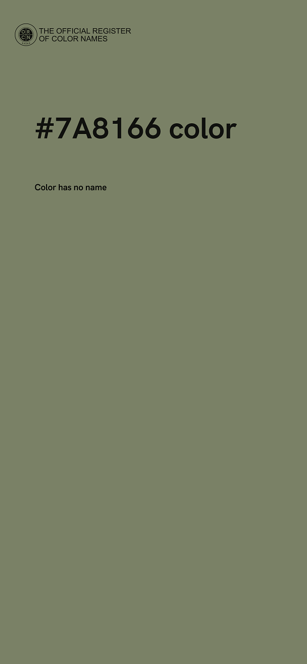 #7A8166 color image
