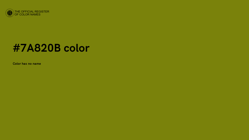 #7A820B color image