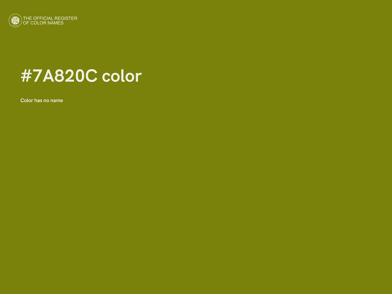#7A820C color image