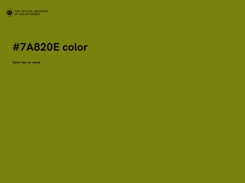 #7A820E color image