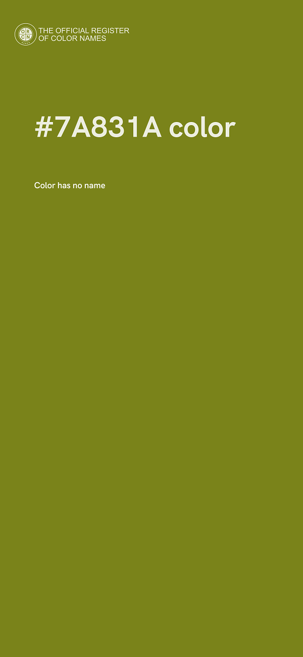 #7A831A color image