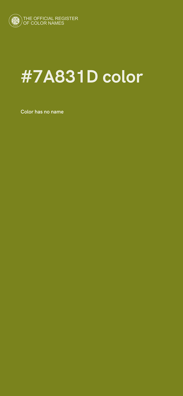 #7A831D color image