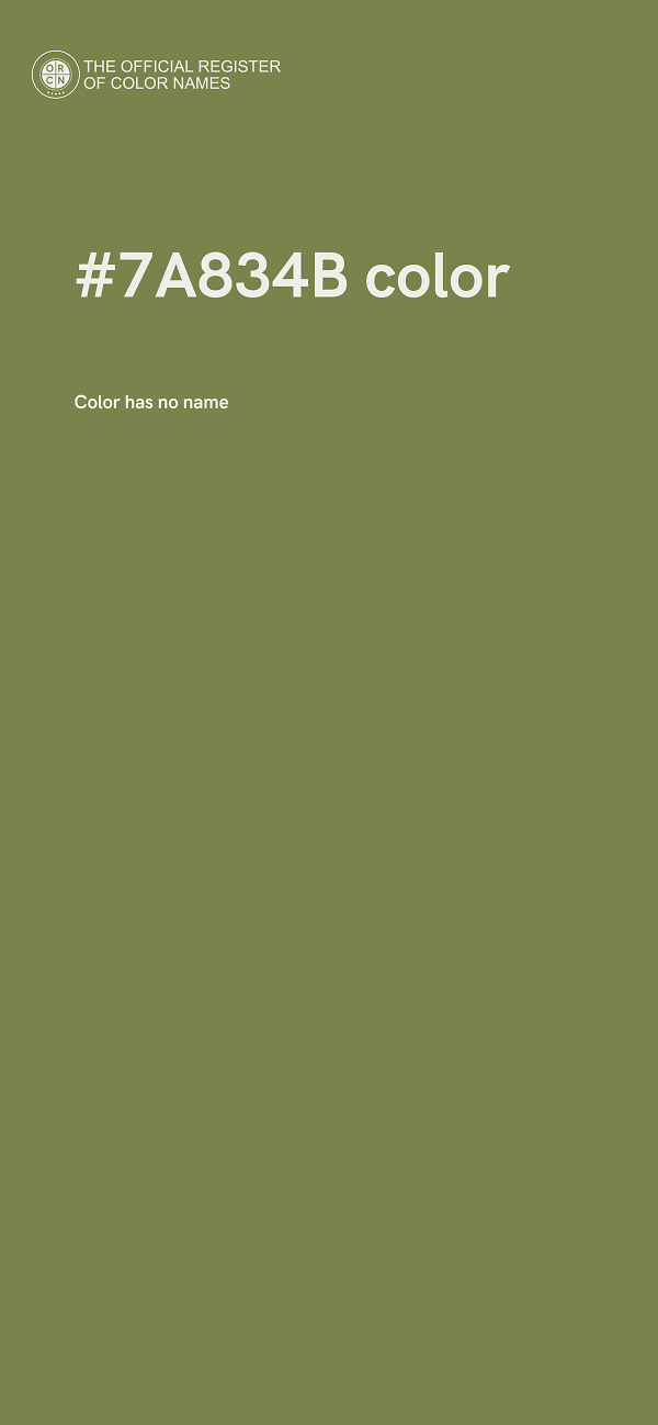 #7A834B color image