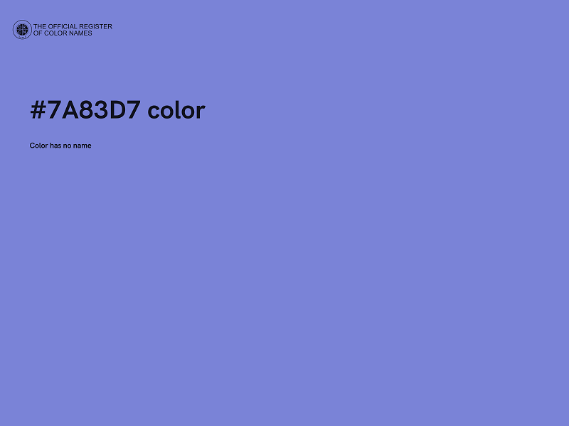 #7A83D7 color image
