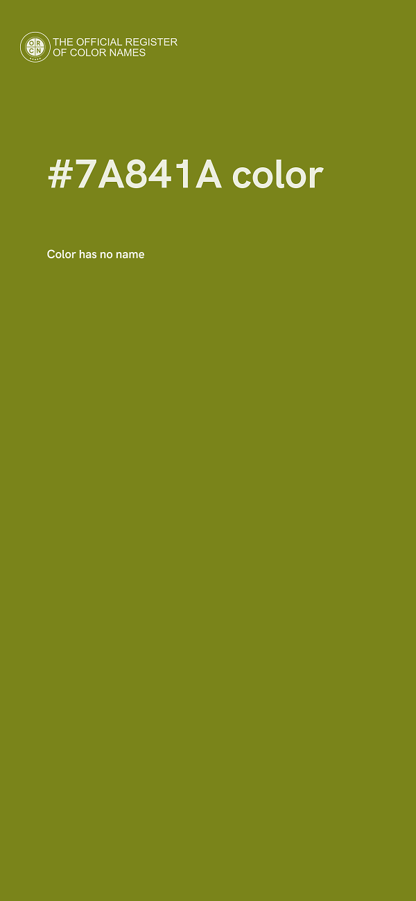 #7A841A color image