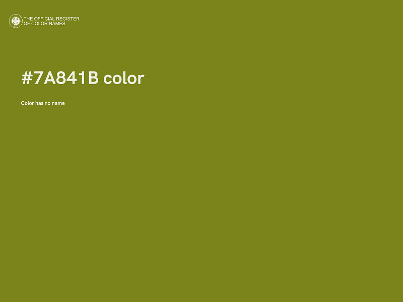 #7A841B color image