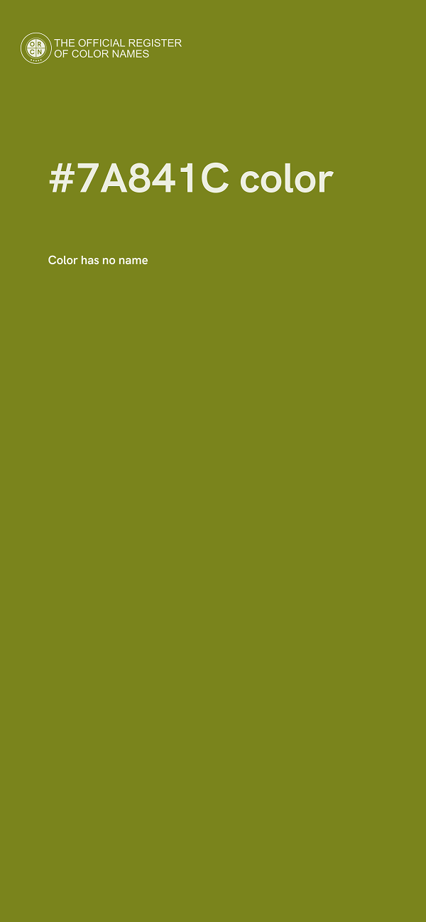 #7A841C color image