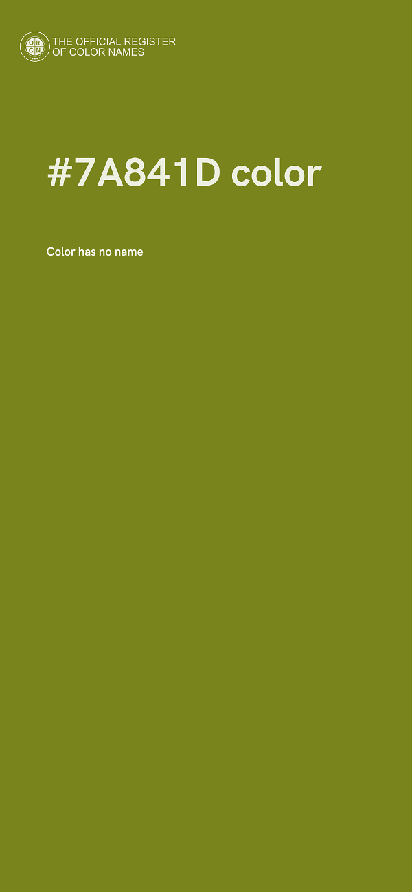 #7A841D color image
