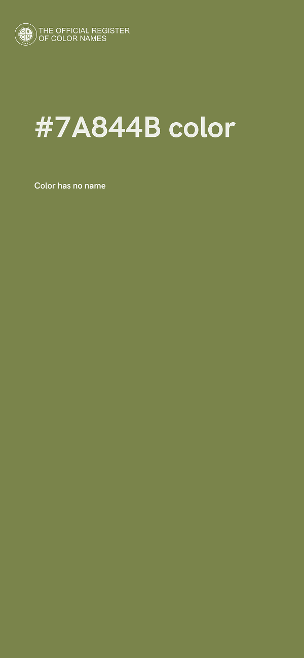 #7A844B color image
