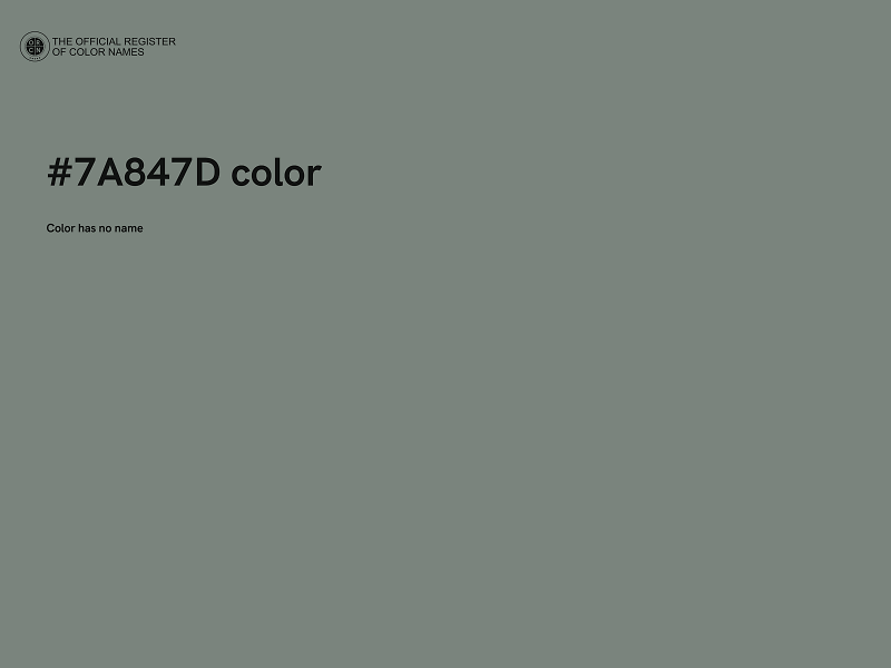 #7A847D color image