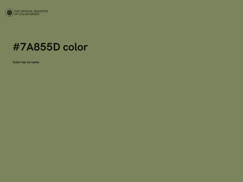 #7A855D color image