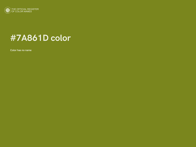 #7A861D color image